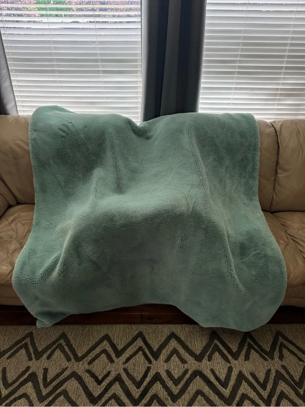 Anthropology Sophie Faux Fur Throw Blanket Makes Mint